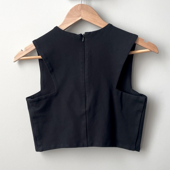 Talula (Aritzia) Manzanita Crop Top Black Sz Small - Picture 2 of 6